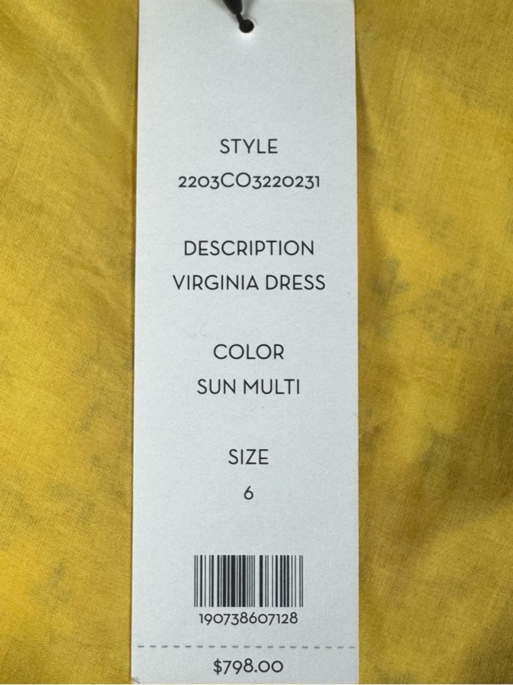 Veronica Beard Virginia One Shoulder Maxi Dress Yellow Sun Multi NWT 6 - Picture 9 of 11